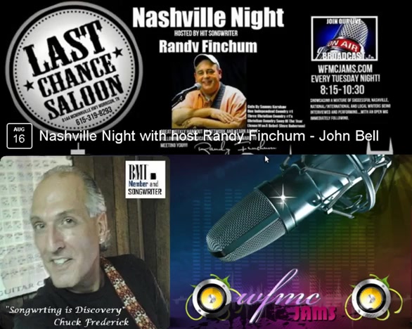 Nashville Night 8/23/2016 with Chuck Frederick as this week's guest | By WFMC Jams