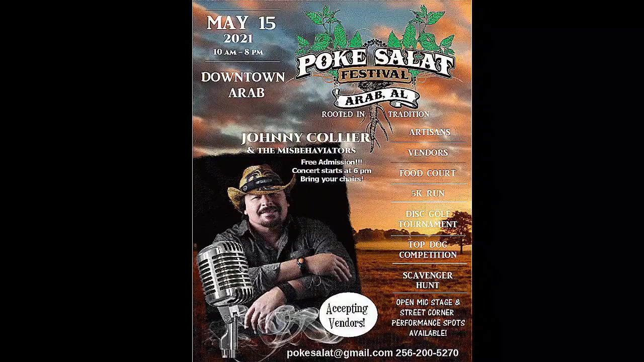 Johnny Collier and the Misbehaviators at the 37th annual Poke Salat Festival