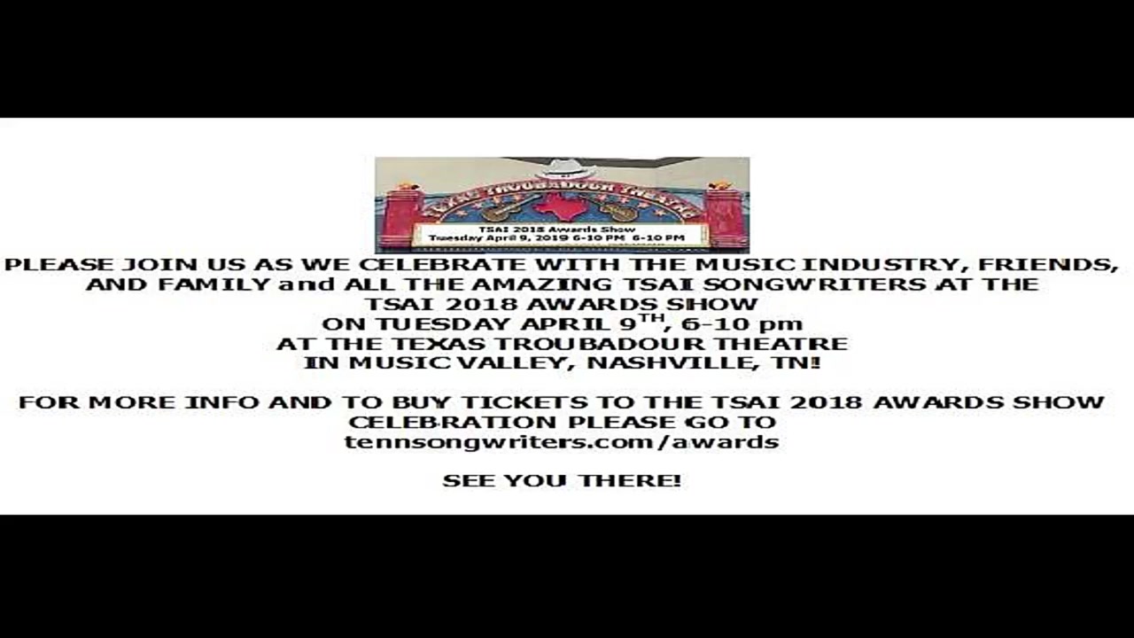 TSAI Awards Show - Texas Troubadour - 4/9/2019