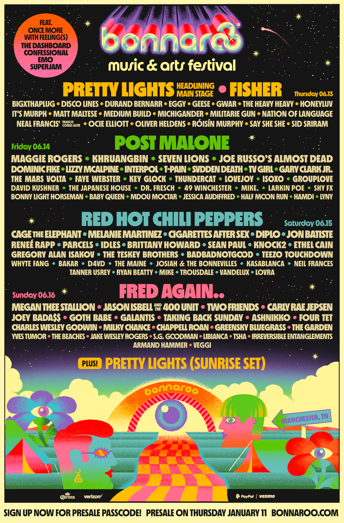 2024 Bonnaroo Music and Arts Festival Lineup