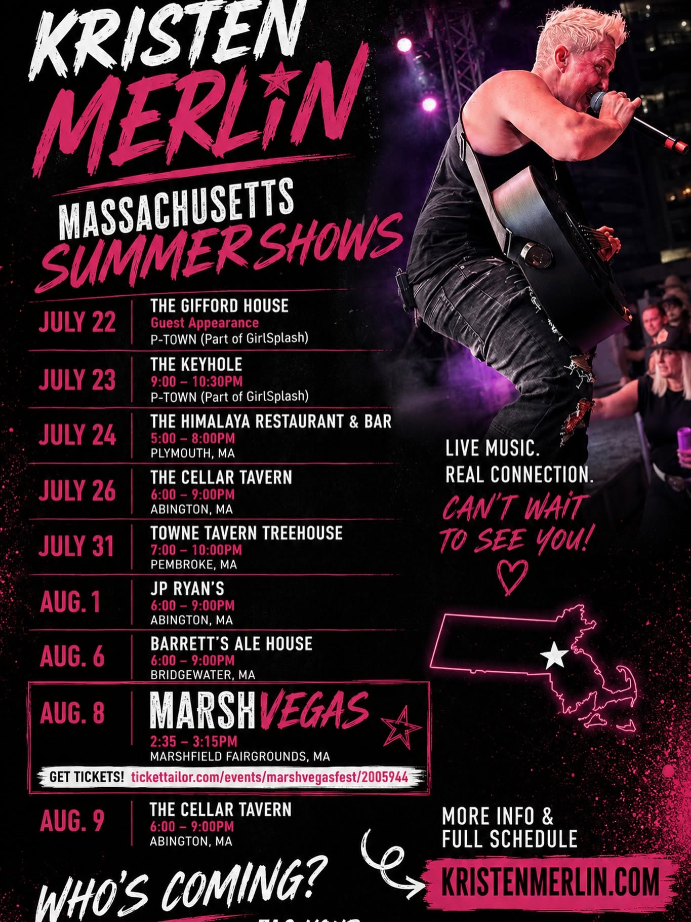Kristen Merlin Upcoming Massachusetts Shows