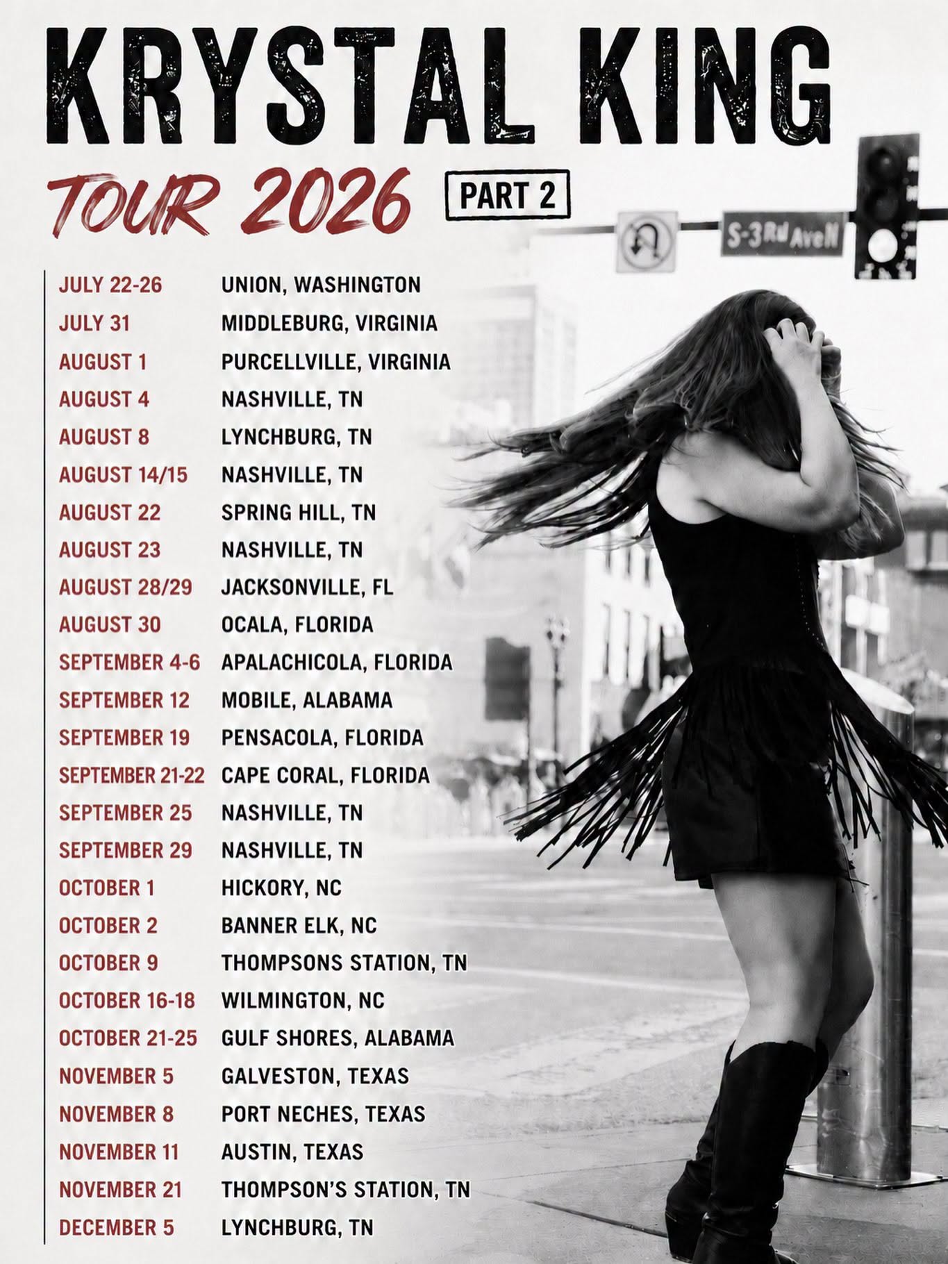Krystal King Upcoming Shows