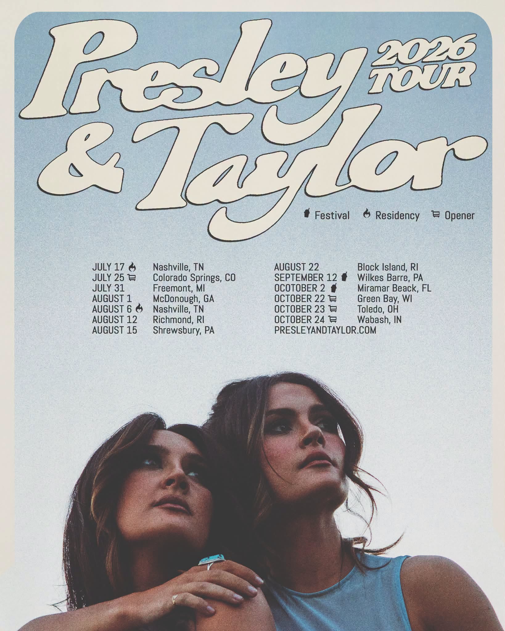 Presley and Taylor Upcoming Shows