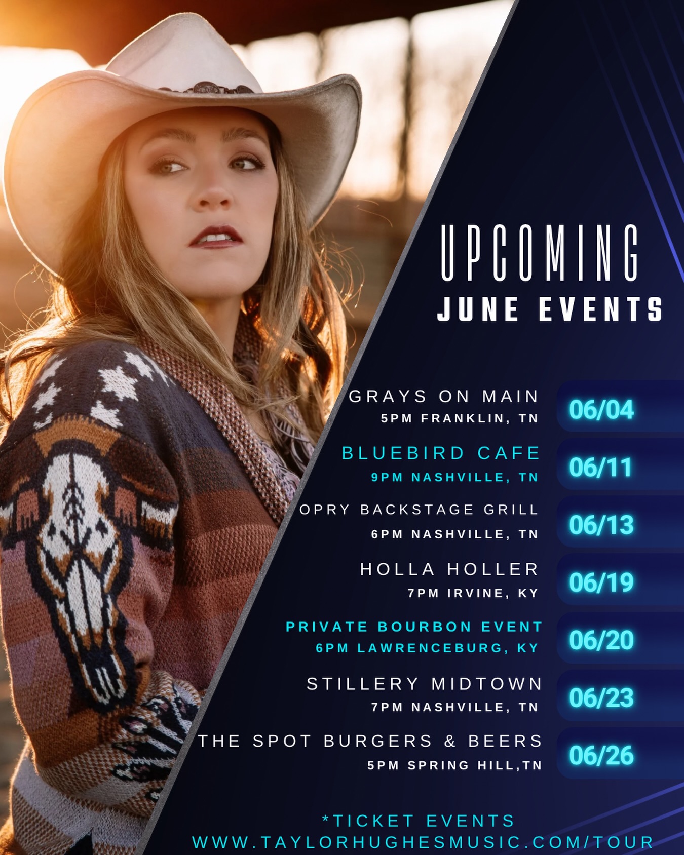 Taylor Hughes Upcoming Shows