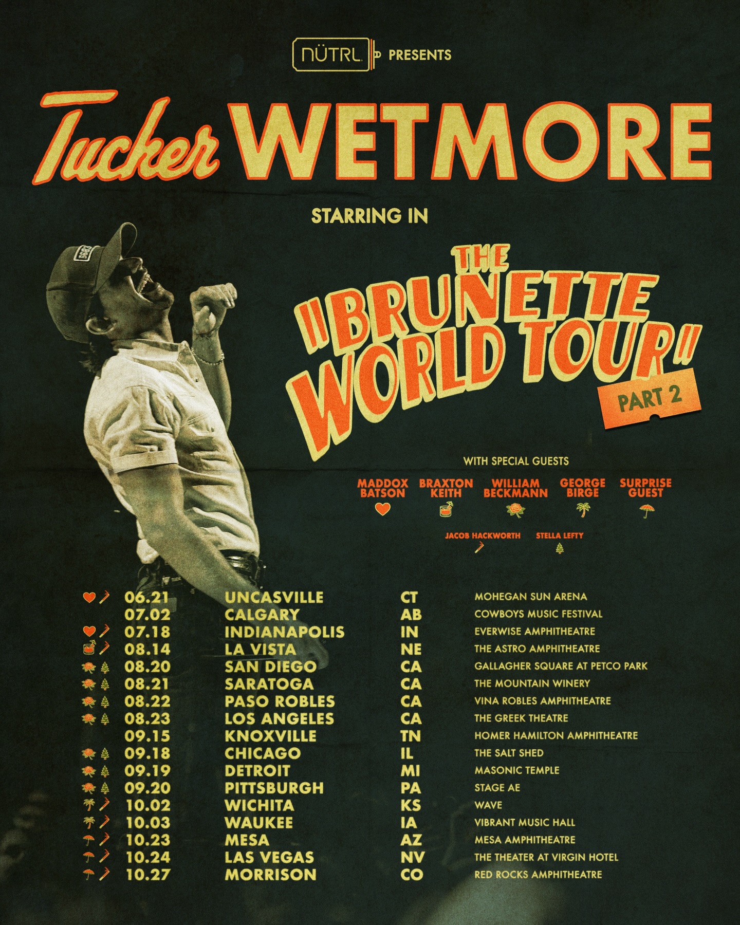 Tucker Wetmore Upcoming Events