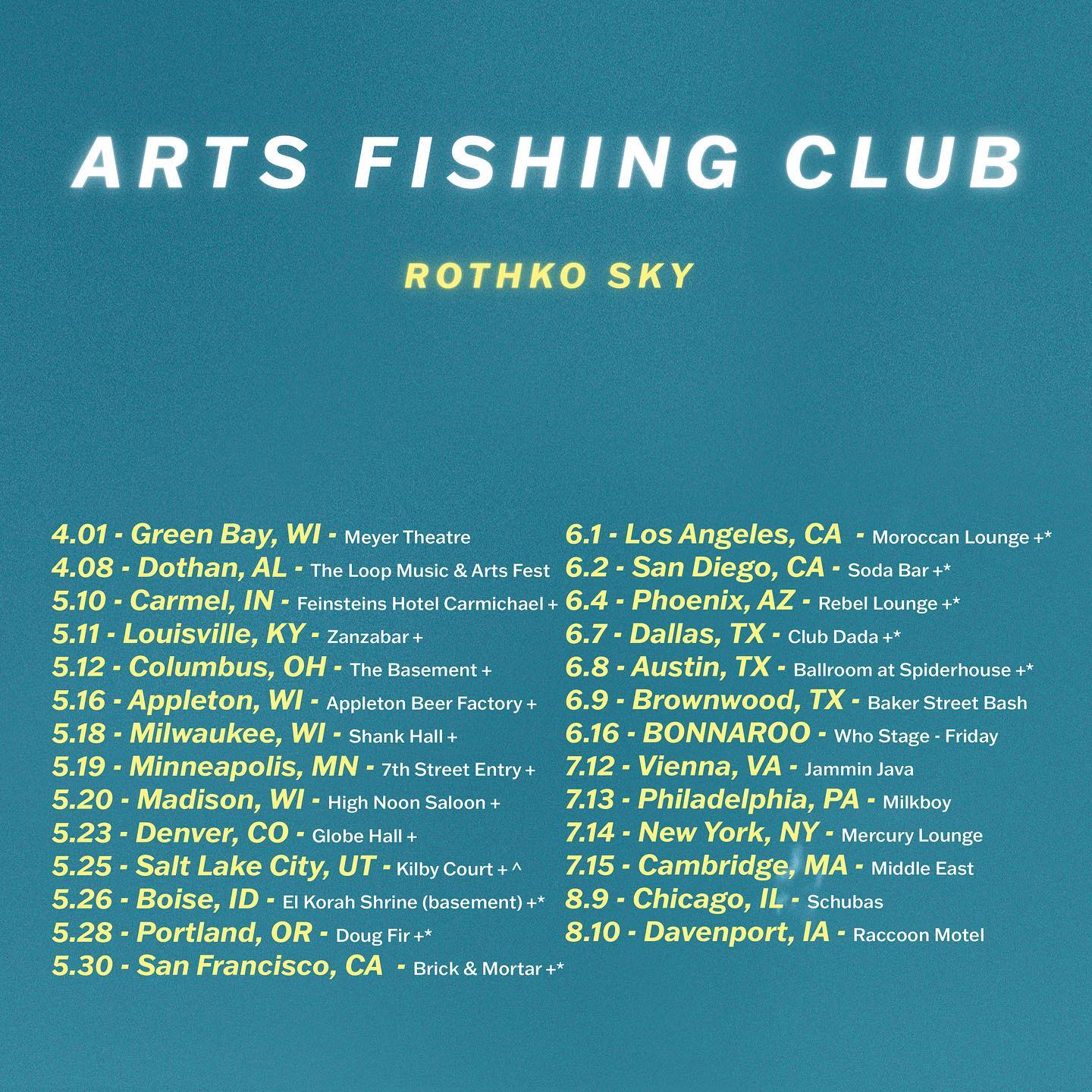 Arts Fishing Club 2023 Summer Tour