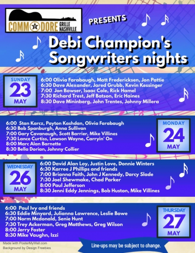 Songwriters Round at the Commodore Grille