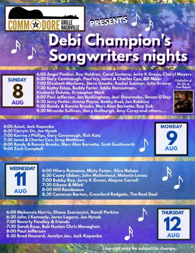 Songwriters Round at the Commodore Grille