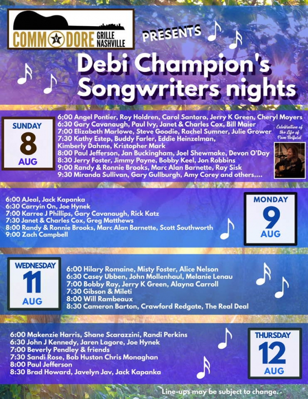 Songwriters Round at the Commodore Grille